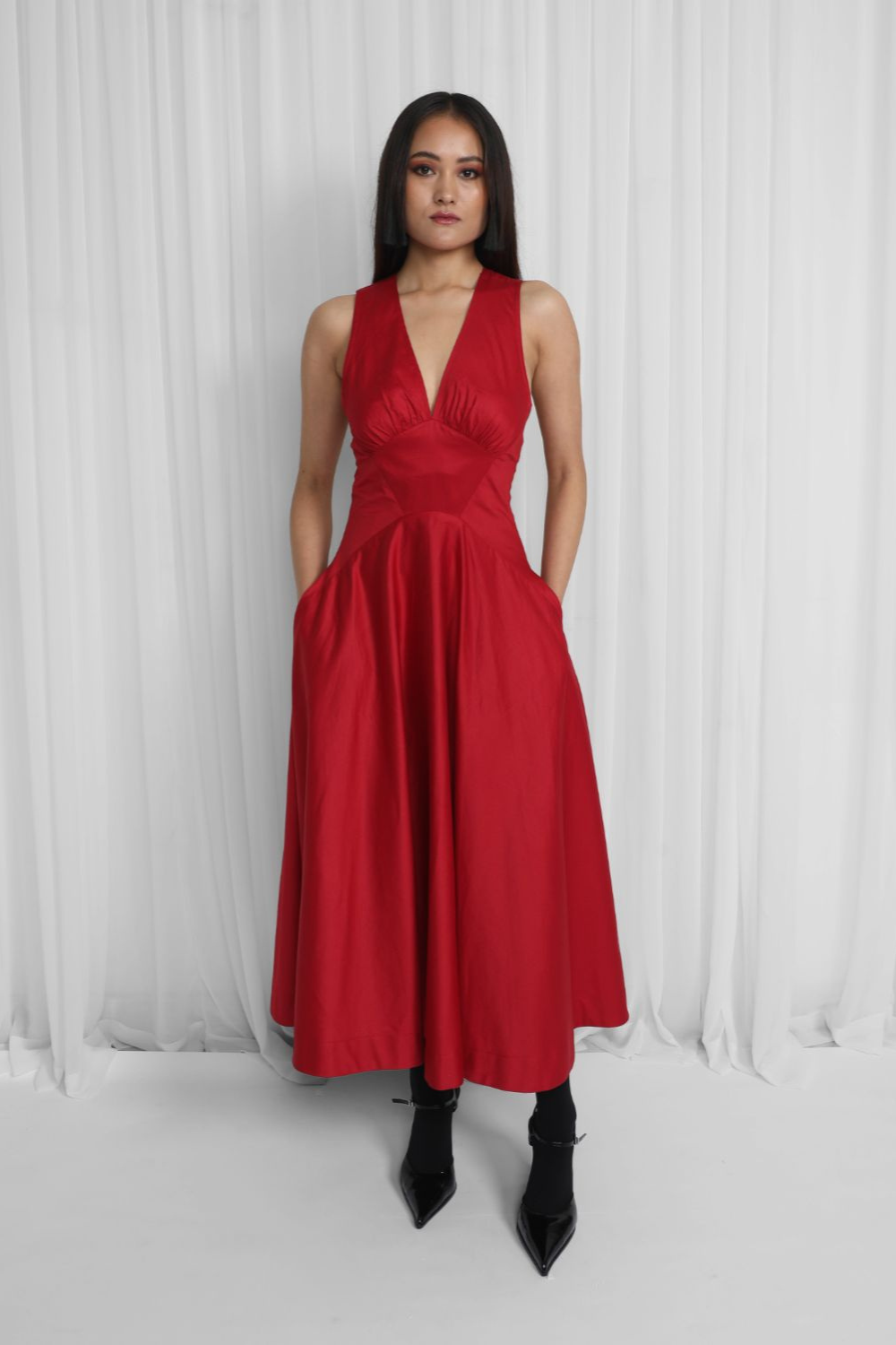Medora Dress-Red