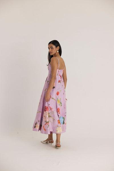 GIGGLE BERRY FLARED BRALETTE DRESS