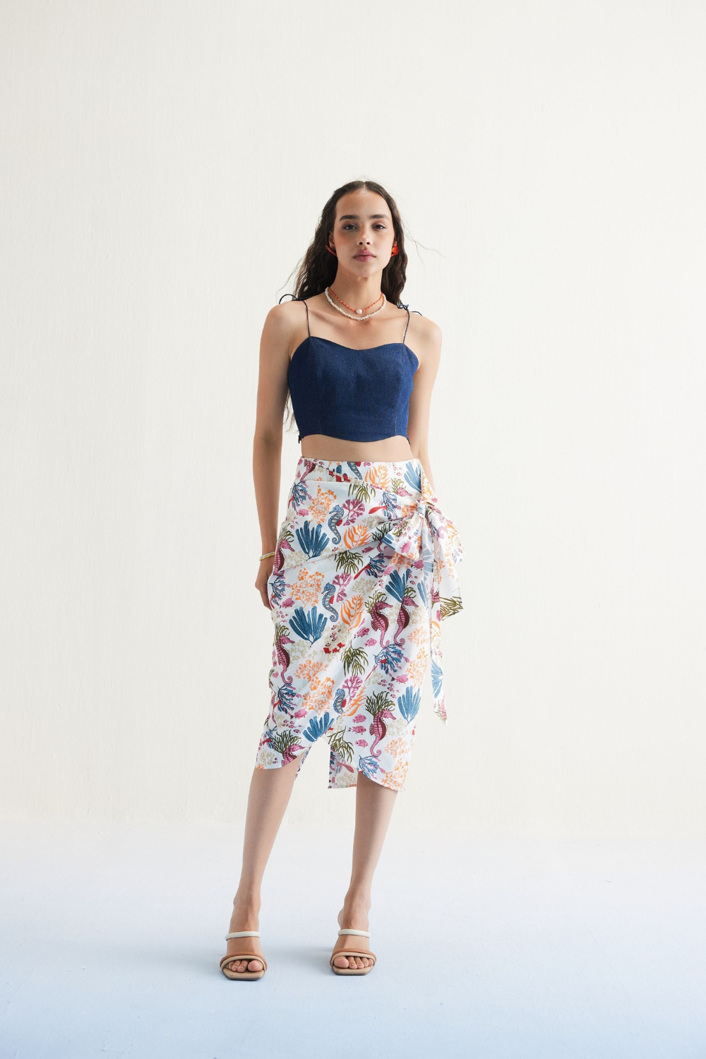 Blooming Reef Organic Cotton Wrap Skirt