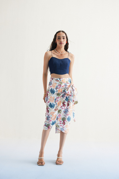 Blooming Reef Organic Cotton Wrap Skirt