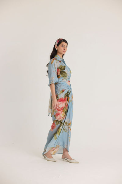 TAFFY TIE-UP TOP & SKIRT SET