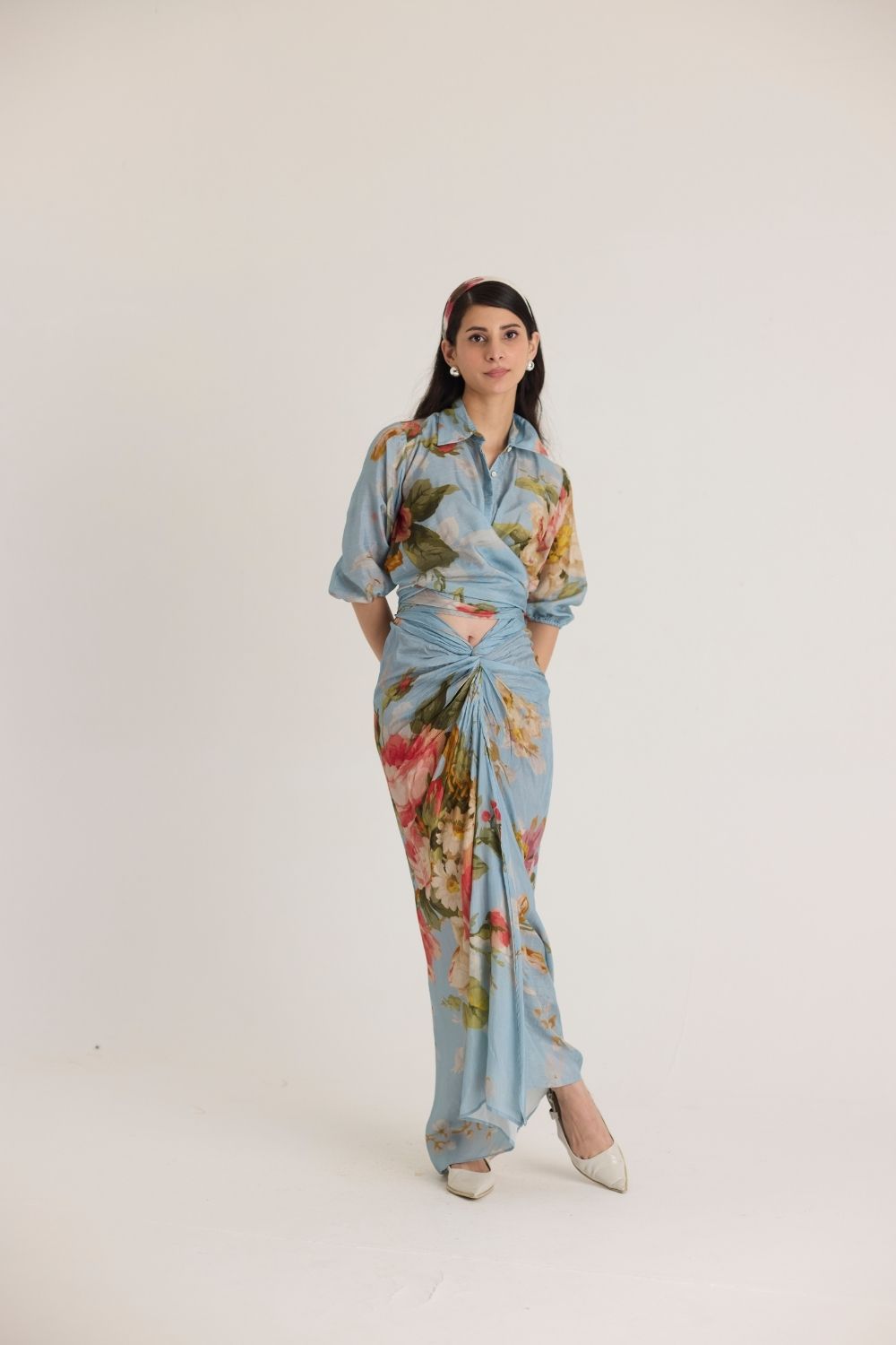 TAFFY TIE-UP TOP & SKIRT SET
