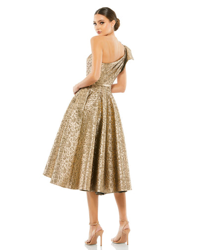 MD-67906 One Sh Flared Dress-Brown