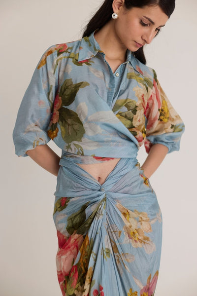 TAFFY TIE-UP TOP & SKIRT SET