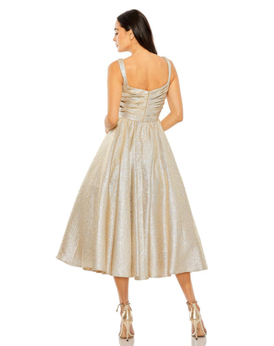 MD-68350 Shimmer Middi Dress-Gold