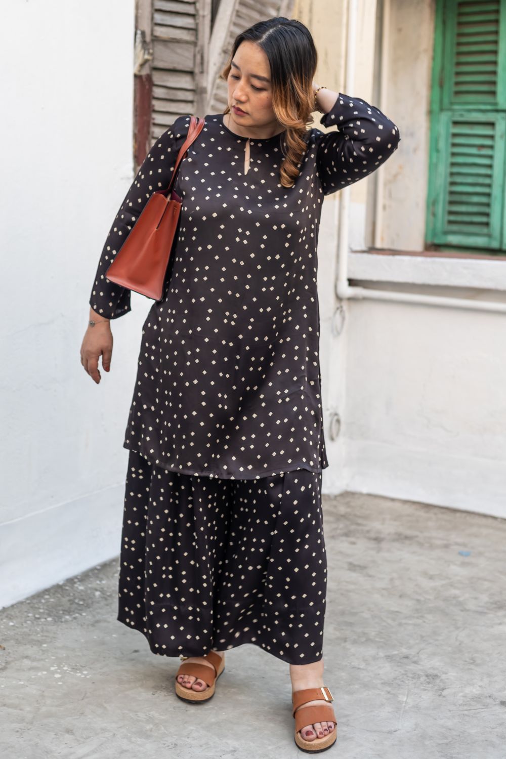 Aaram Black Ajrakh Kurta with Palazo