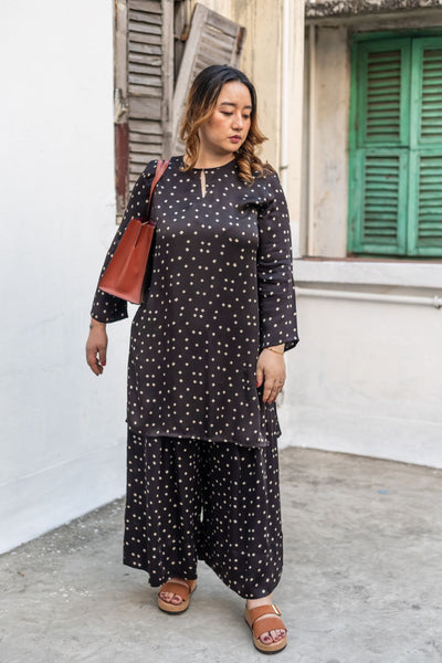 Aaram Black Ajrakh Kurta with Palazo