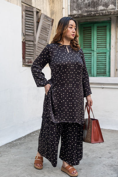 Aaram Black Ajrakh Kurta with Palazo