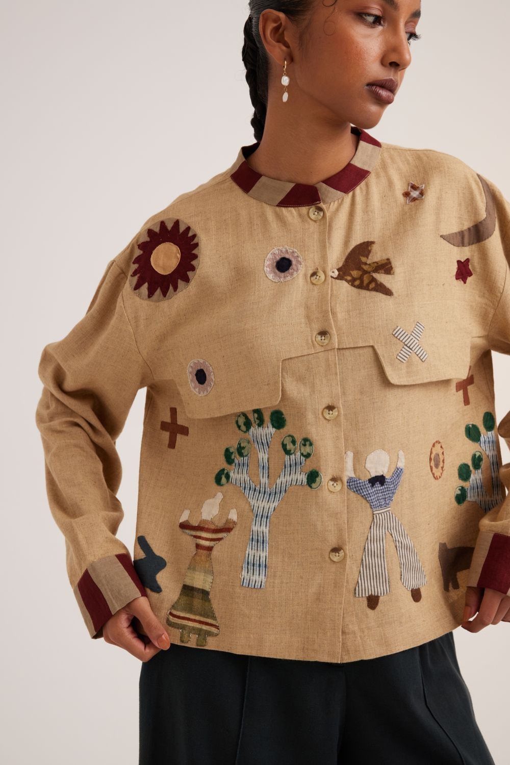 Bert Shirt-Folk Applique