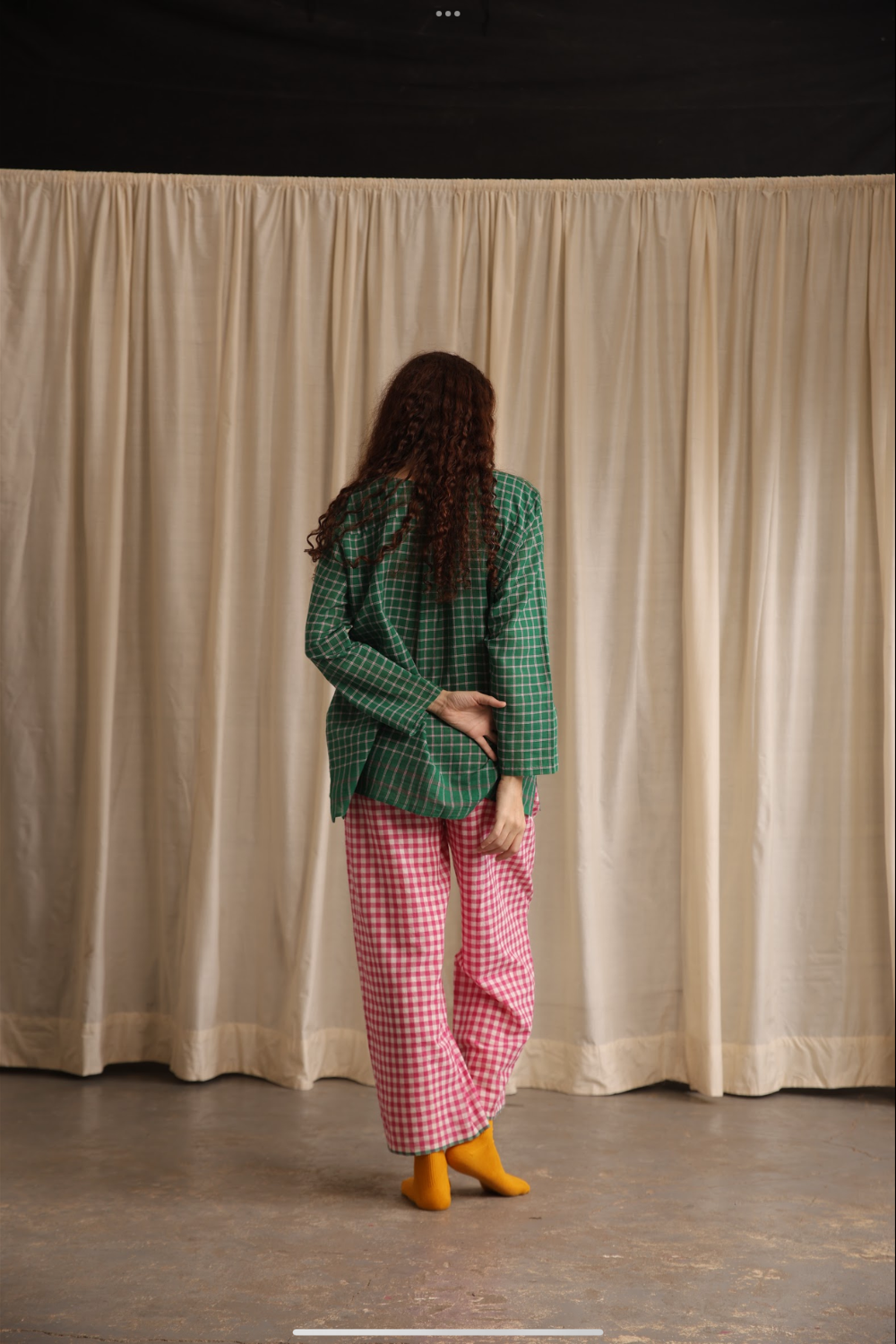 Maya Top - Green Checks