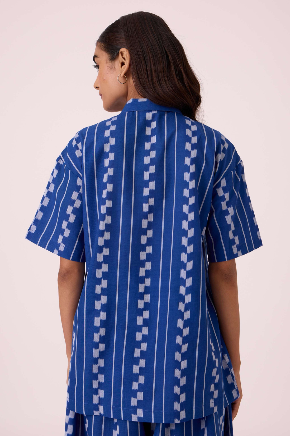 Alyosha Blue Striped Ikat Shirt