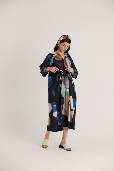 ROCCO DRAWSTRING KAFTAN DRESS