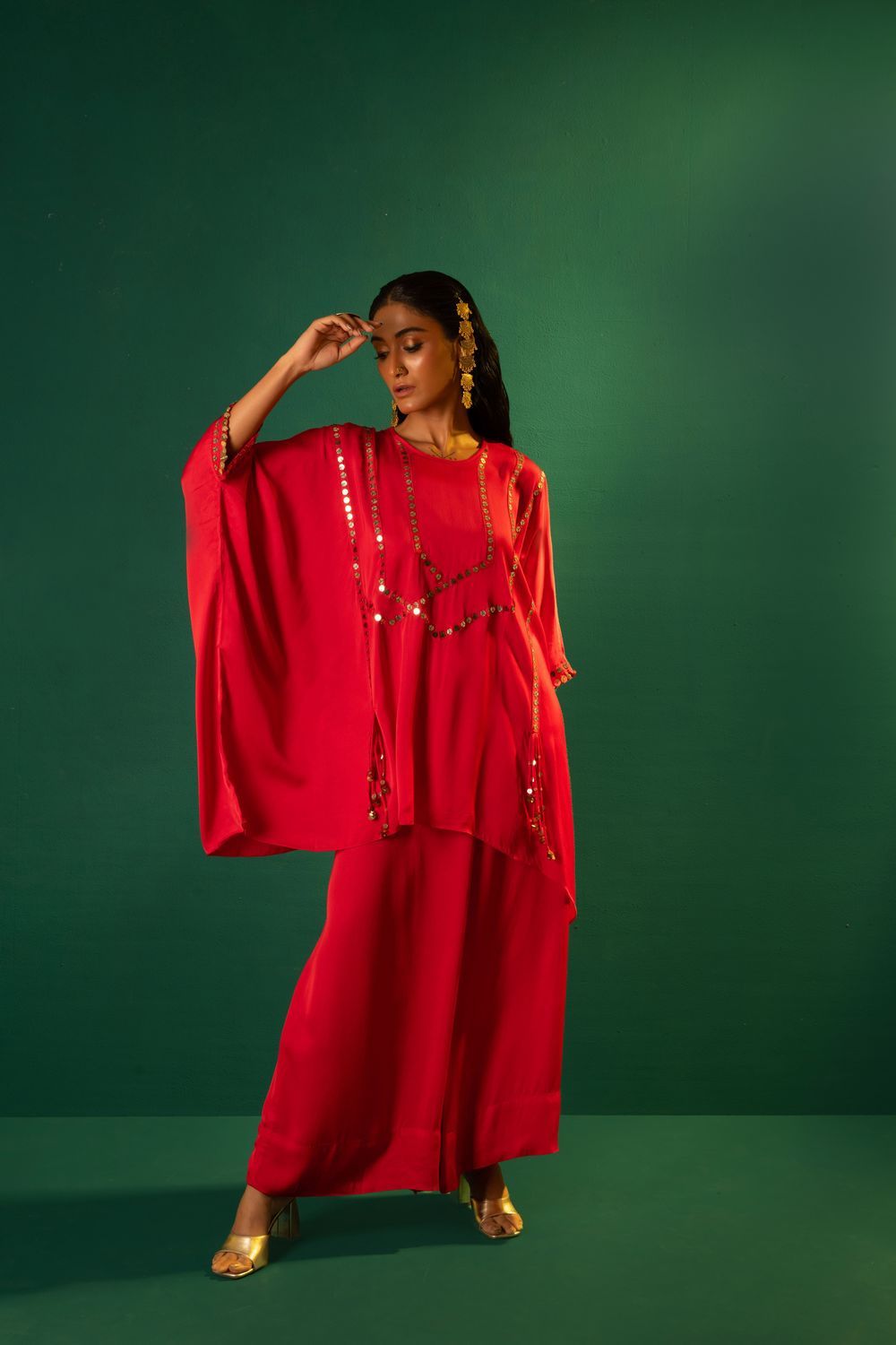 Chamakeen Morrocon Red Co-ord Set