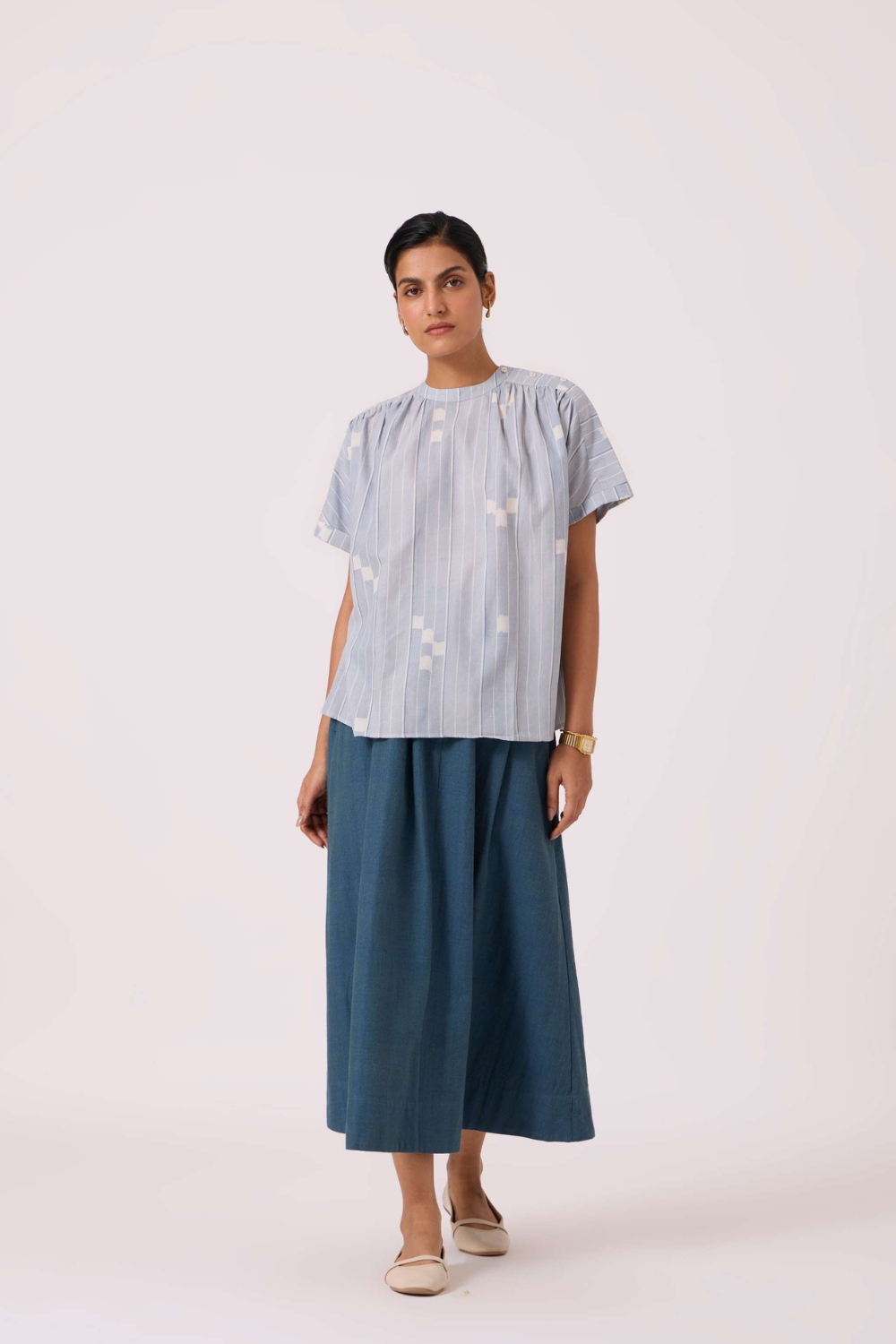 Garcia Blue Ikat Top