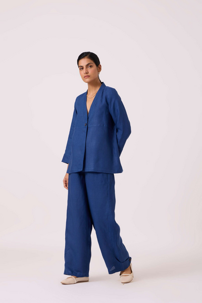 Aldous Blue Linen Pants