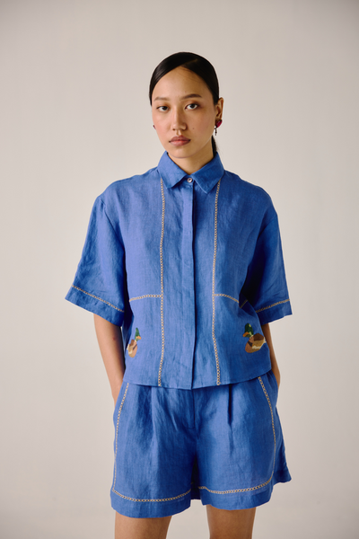 Ava Shirt - Electric Blue Duck