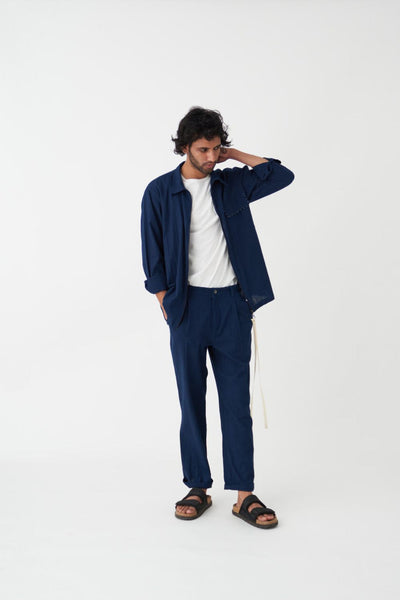 PATCH POCKET SHAKET CO-ORD - NAVY