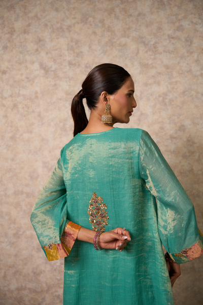 Zing Kurta Set - Sea Green