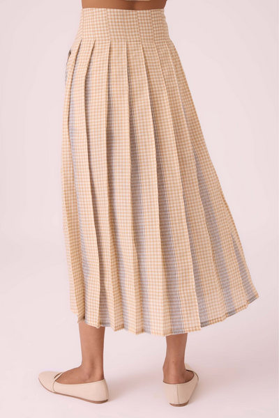 Mikhail Beige Handwoven Skirt