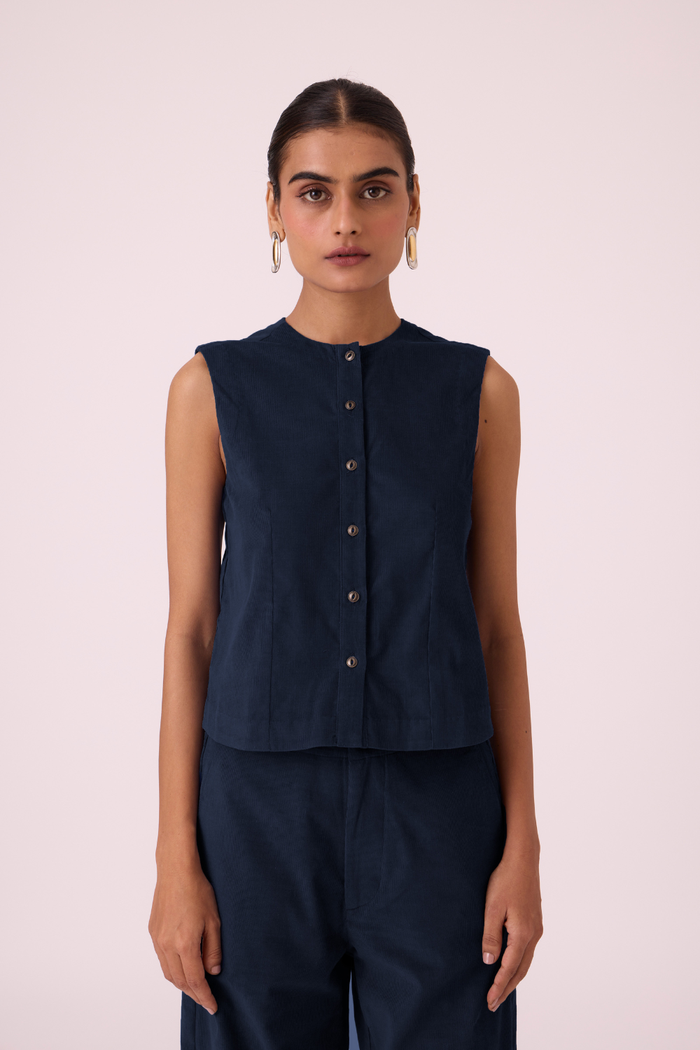 Wotton Blue Corduroy Top