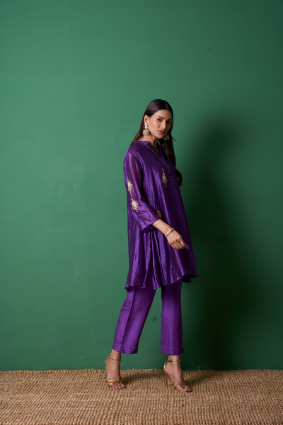 Paradise Kurta Set - Purple