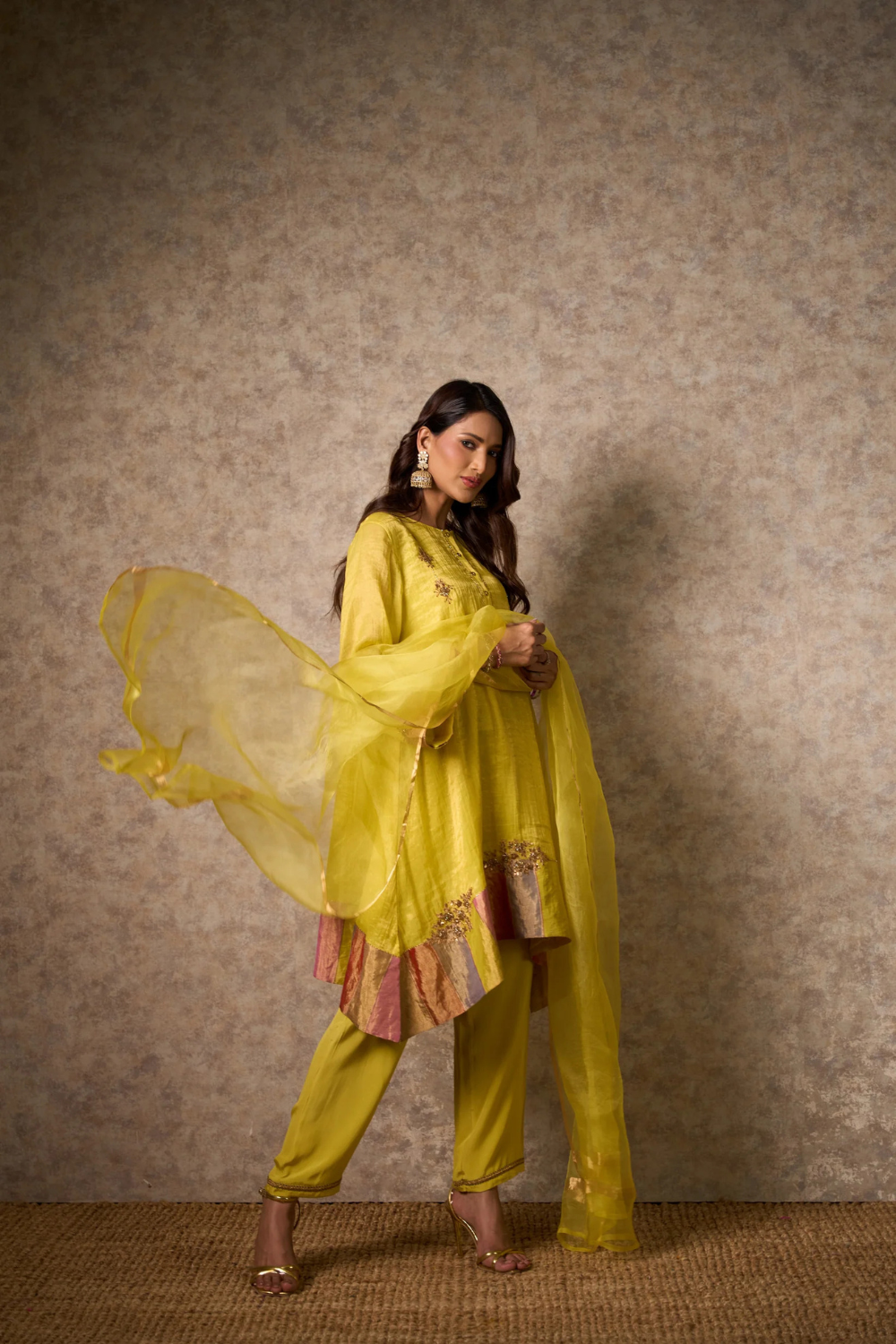 Zing Kurta Set - Yellow with Dupatta