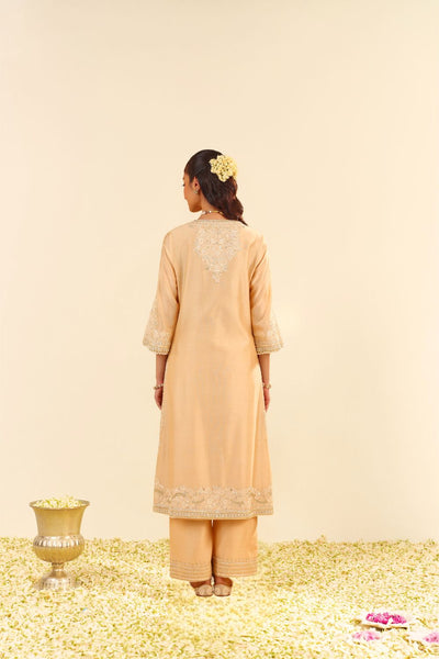Sereen - A-Line Kurta With Palazzo And Dupatta-Beige