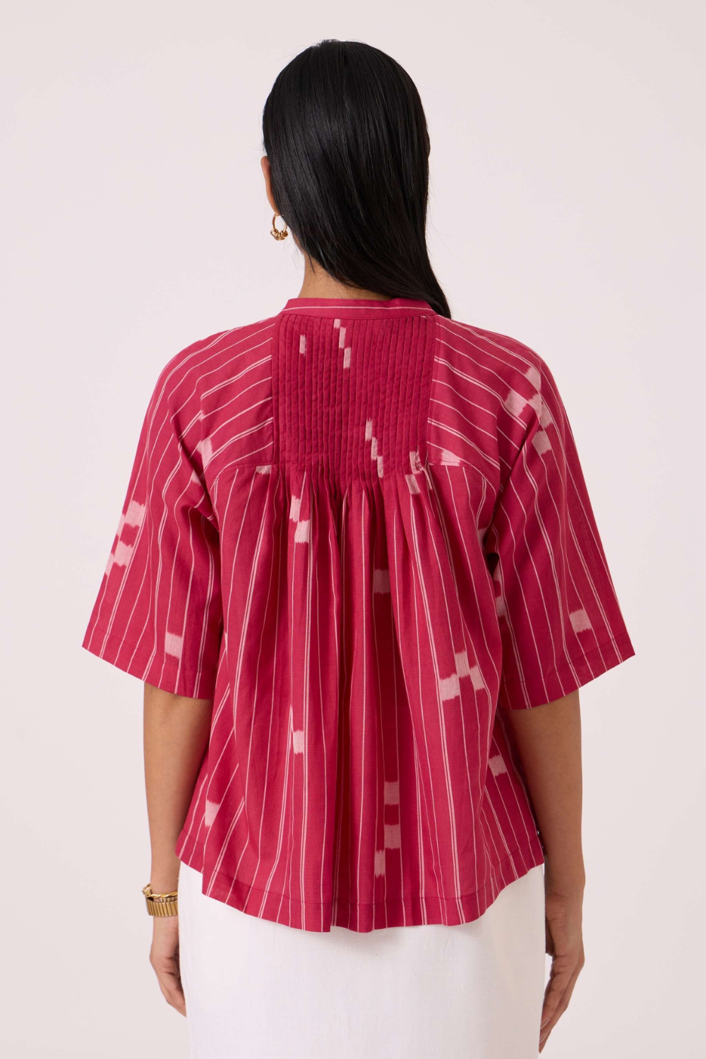 Dorian Rhubarb Ikat Top