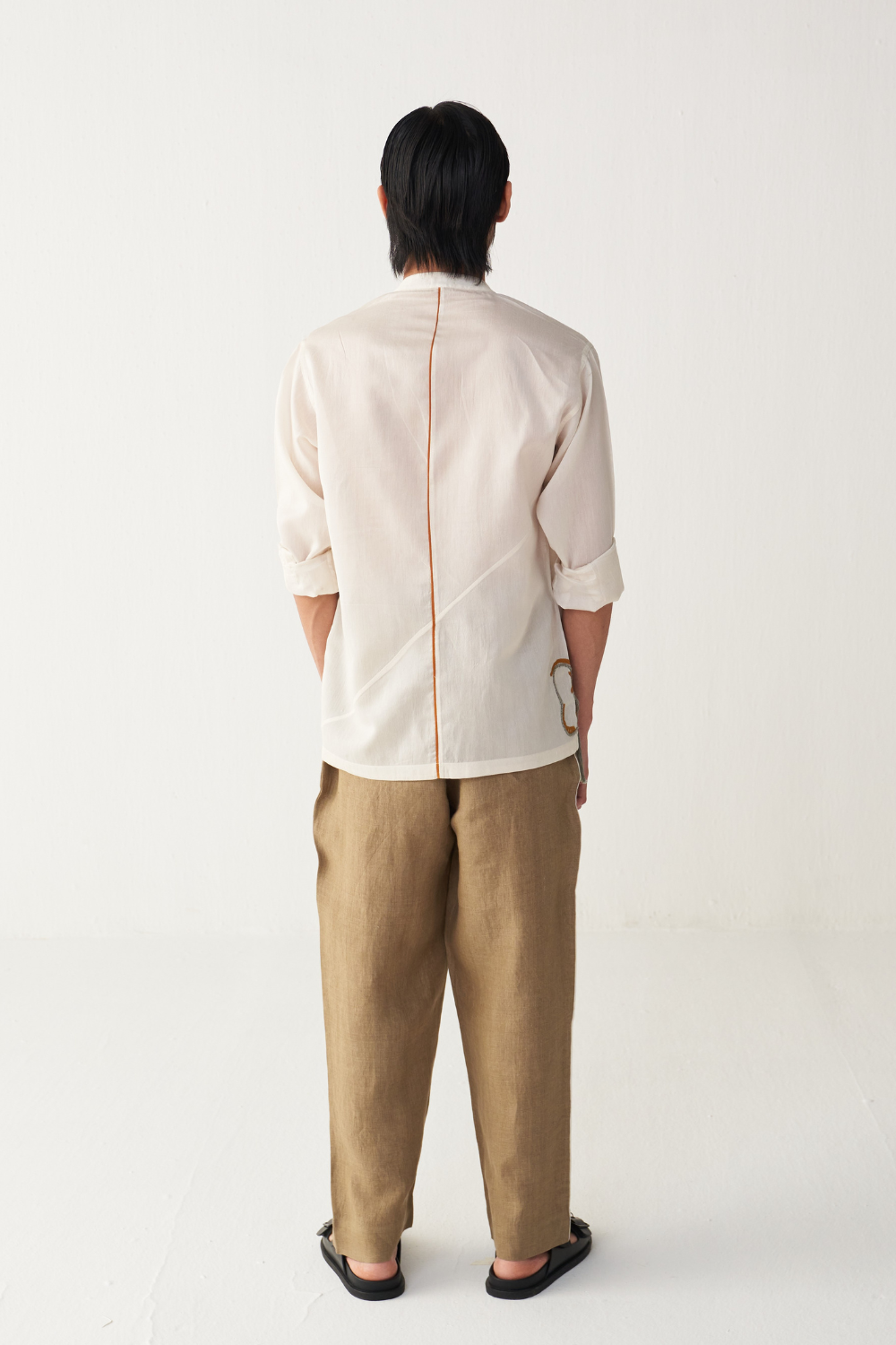 FLORAL ROPE EMB. SHIRT