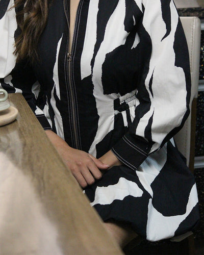 Stream bubble hem dress
