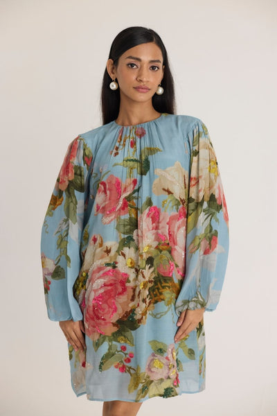 TAFFY EMBROIDERED SHORT DRESS