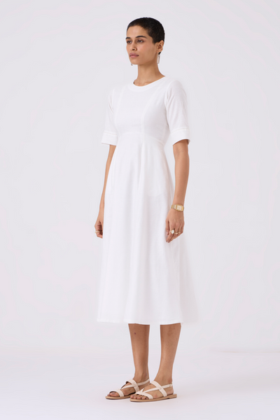 Flo White Fit & Flare Dress