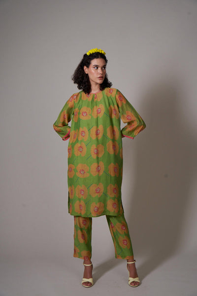 Ume mul cotton silk kurta set