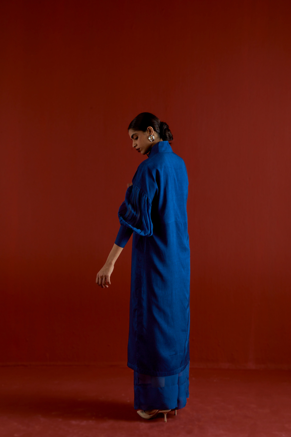 TURTLE NECK TUNIC CO-ORD-ELECTRIC BLUE