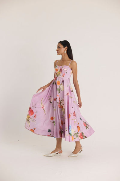GIGGLE BERRY FLARED BRALETTE DRESS