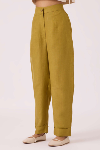 Pip Olive Linen Pants