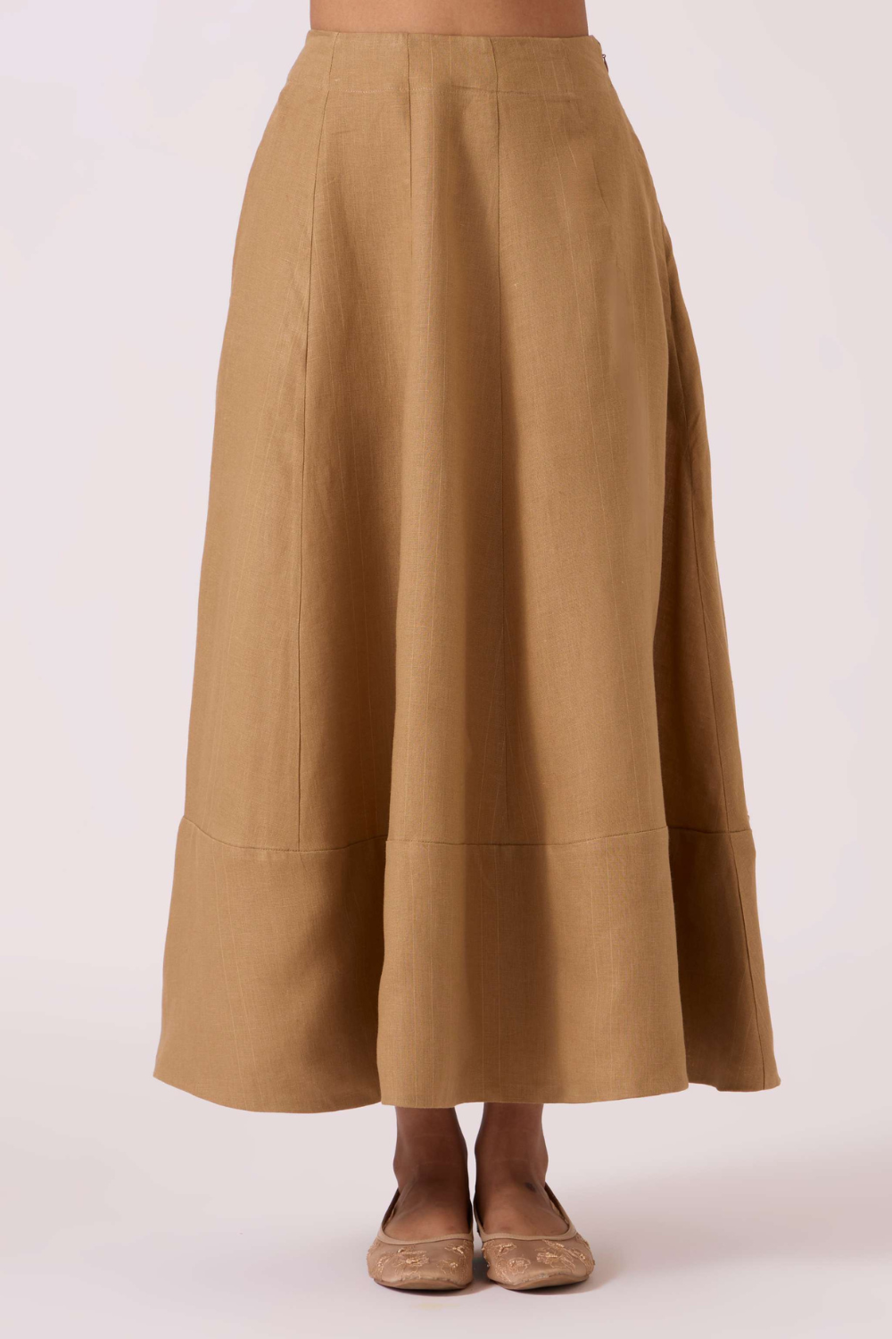 Marner Tan Linen Skirt