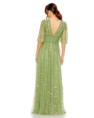 MD-8028 A-Line Dress-Green