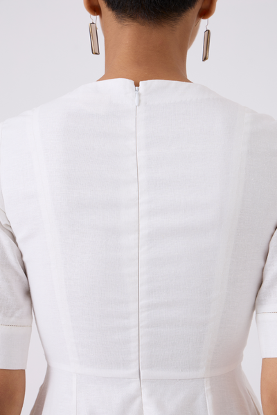 Flo White Fit & Flare Dress