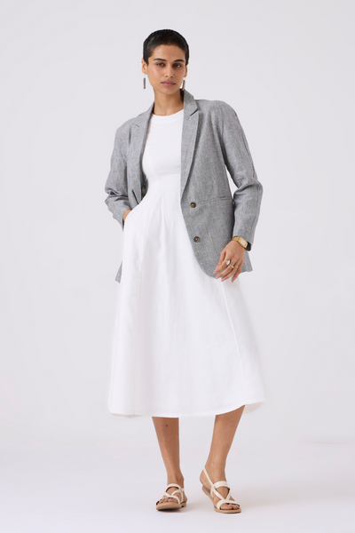 Flo White Fit & Flare Dress