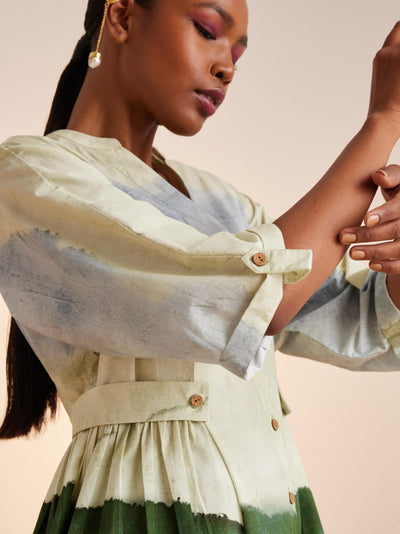 Button Down Dress-Earth