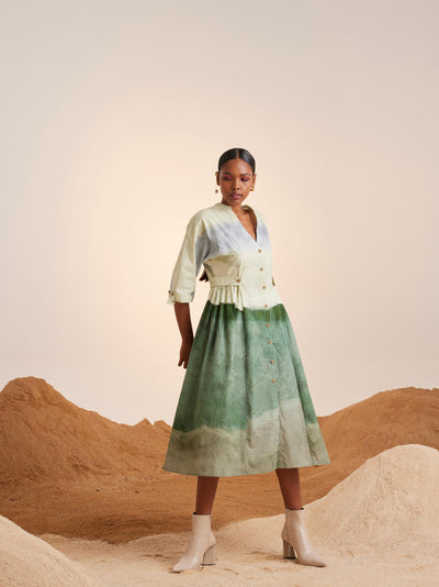 Button Down Dress-Earth