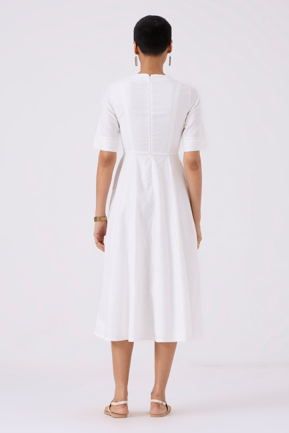 Flo White Fit & Flare Dress