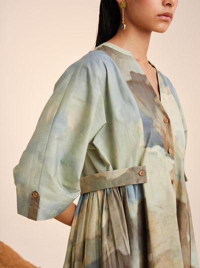 Button Down Dress-Alpine