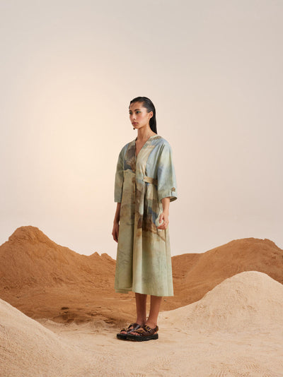 Button Down Dress-Alpine