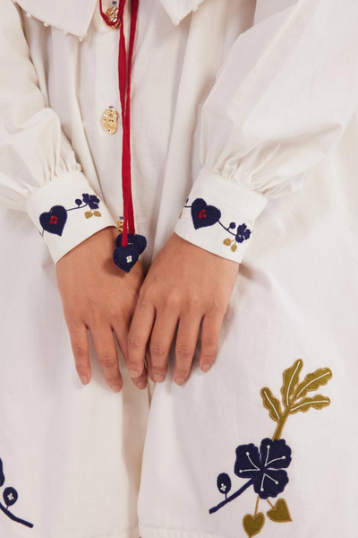 Kiji Embroidered Bib