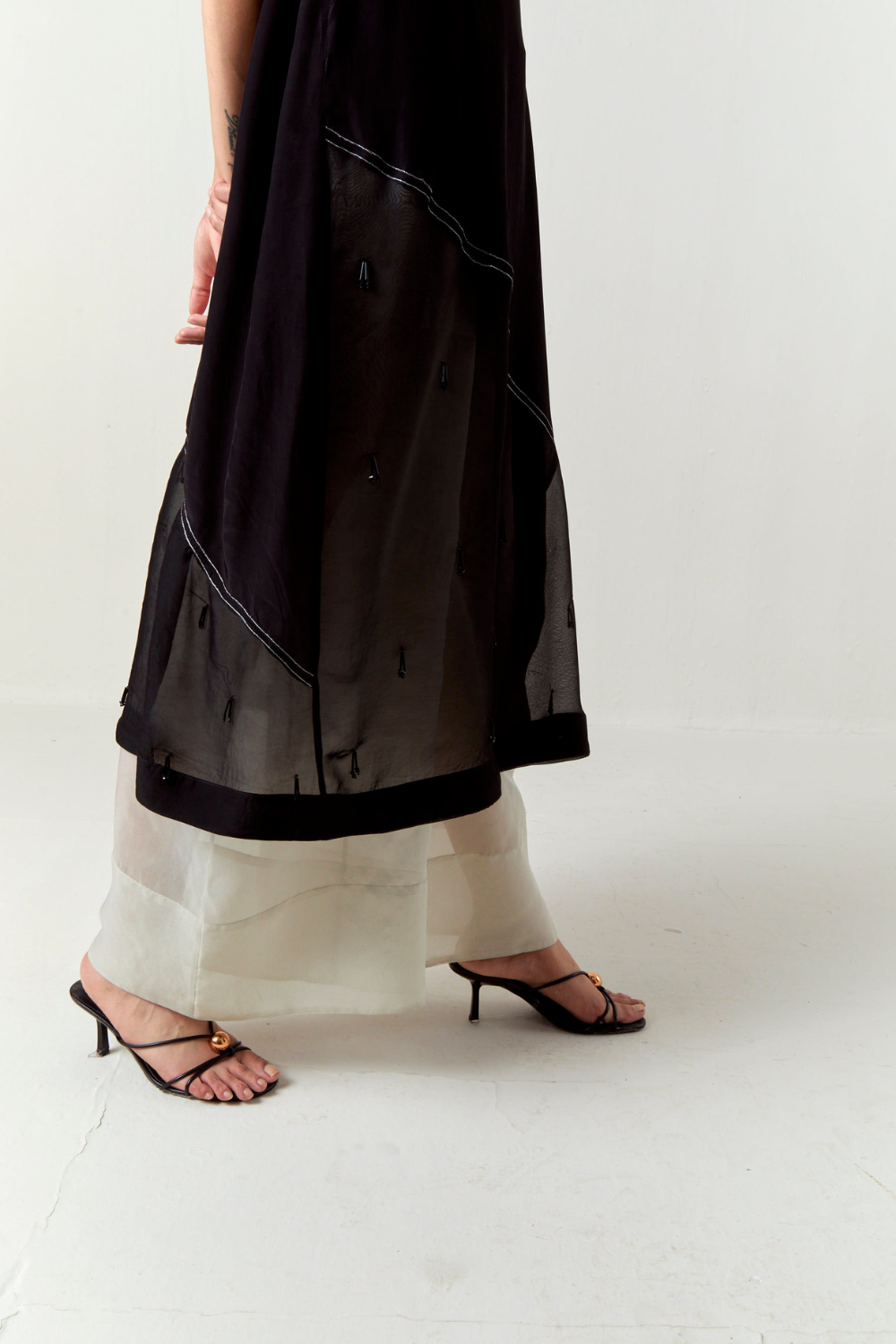 ASYMMETRIC TUNIC CO-ORD-BLACK