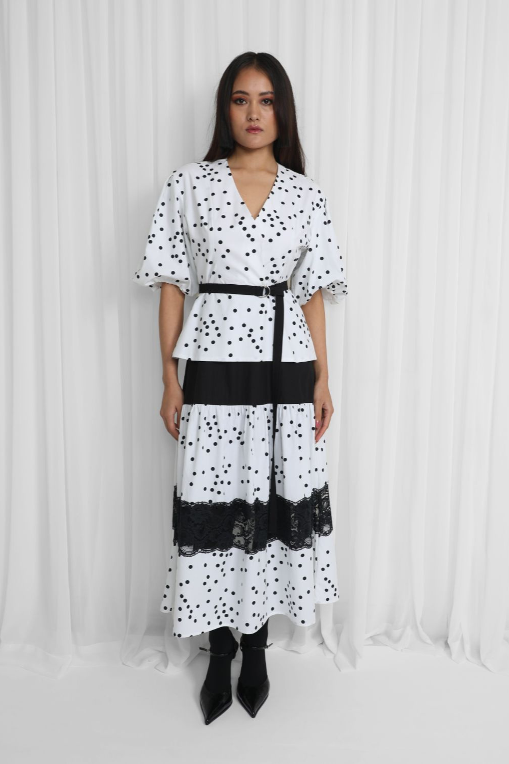 Linda Dress-Black & White