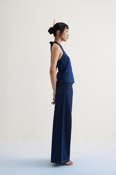 Deepwater Denim Halter Top
