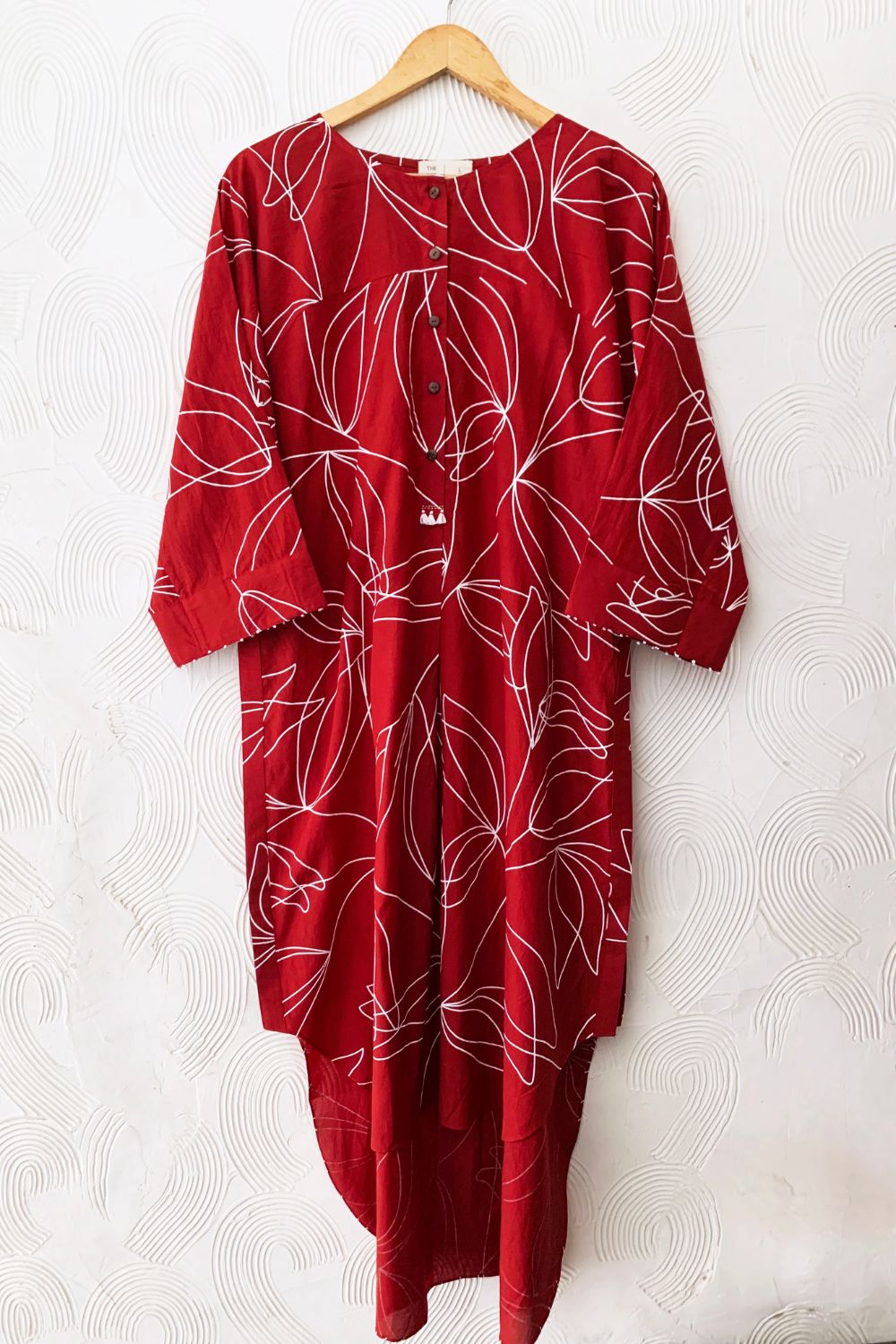 Red Floral High-Low Co-ord